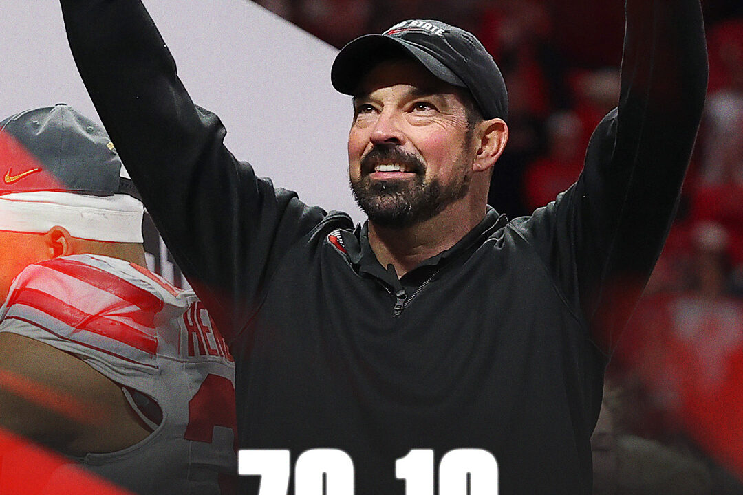 Ryan Day’s .875 win pct ranks third highest in CFB coaching history 💪..