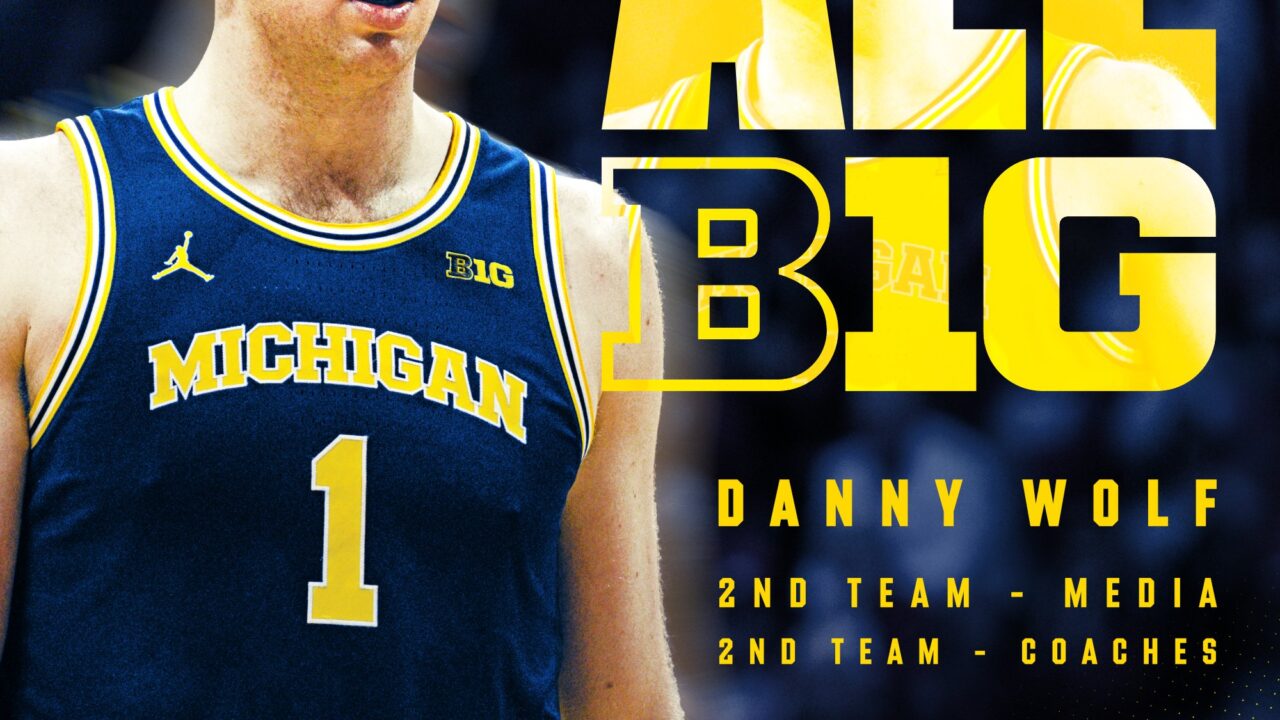 Danny Wolf is All-Big Ten! He was voted to the second team by the coaches and the media; he adds all-conference first team honors from the Associated Press…see more